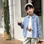 【90-170】長袖シャツ 男の子 ストライプ柄 刺繍入り 襟付き - 画像 (3)