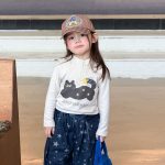 【80-140】ポロシャツorデニムパンツ 女の子 韓国風 カートゥーン カジュアル - 画像 (4)