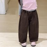 【80-140】長袖Tシャツorパンツ 女の子 ドット柄 フリルデザイン - 画像 (7)