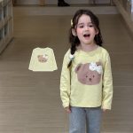 【80-140】長袖Ｔシャツorパンツ 女の子 可愛い クマ柄 着せやすい - 画像 (7)