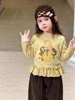 【80-140】長袖Tシャツorパンツ 女の子 フリル ドット柄 かわいい - 画像 (2)