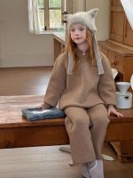 【90-140】セットアップ 女の子 ニット あったか ナチュラル - 画像 (3)