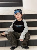 【100-170】長袖Tシャツ 男の子 配色 プリント コットン - 画像 (3)