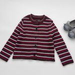 【90-150】カーディガン 女の子 韓国風 ボーダー柄 カジュアル - 画像 (4)
