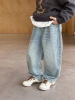 【100-170】デニムパンツ 男の子 韓国風 カジュアル 合わせやすい - 画像 (5)