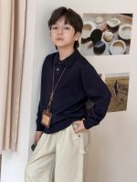 【100-170】ポロニット 男の子 韓国風 やわらか素材 きれいめ - 画像 (4)