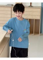 【100-160】長袖Tシャツ 男の子 韓国風 ゆったり 着回しやすい - 画像 (4)