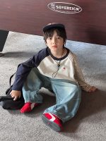 【90-170】長袖Tシャツ 男の子 ボーダー柄 ラグラン袖 刺繍 切り替え - 画像 (7)