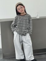 【100-150】ベストor長袖Tシャツ 女の子 ボーダー 韓国風 レイヤード カジュアル - 画像 (16)