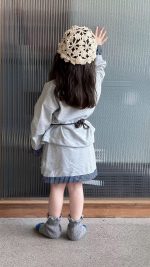 【80-130】長袖トップスorスカート 女の子 POLOネック カジュアル キャンパス - 画像 (7)