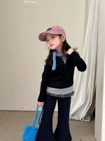 【90-140】長袖Tシャツorフレアパンツ 女の子 韓国風 レイヤード風 - 画像 (6)