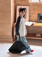 【90-170】長袖Tシャツ 男の子 ボーダー柄 ラグラン袖 刺繍 切り替え - 画像 (8)