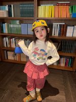 【90-140】長袖Tシャツorパンツ 女の子 おしゃれ デイリー使い カートゥーン