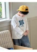 【90-160】長袖Tシャツ 男の子 プリント シンプル 合わせやすい - 画像 (5)