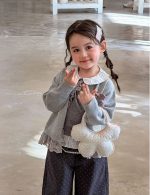 【80-140】カーディガン 女の子 おしゃれ リボン付き レース - 画像 (4)