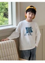 【90-160】長袖Tシャツ 男の子 プリント シンプル 合わせやすい - 画像 (7)