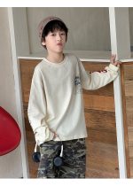 【100-160】長袖Tシャツ 男の子 英字プリント アメカジ - 画像 (8)