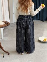 【90-140】デニムパンツ 女の子 おしゃれ 花柄 合わせやすい - 画像 (3)