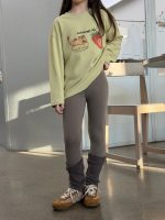 【100-170】レギンス 女の子 切り替え ストレッチで快適 履きやすい