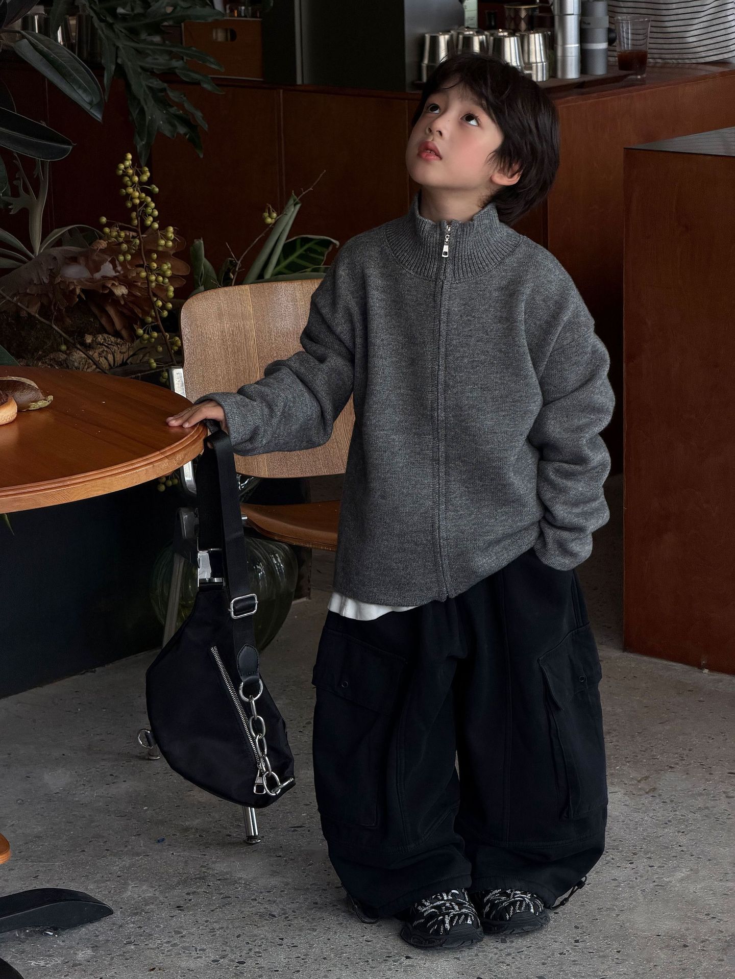 90-160】ニットセーター 男の子 無地 上品 あったか シンプル - URBAN MINI