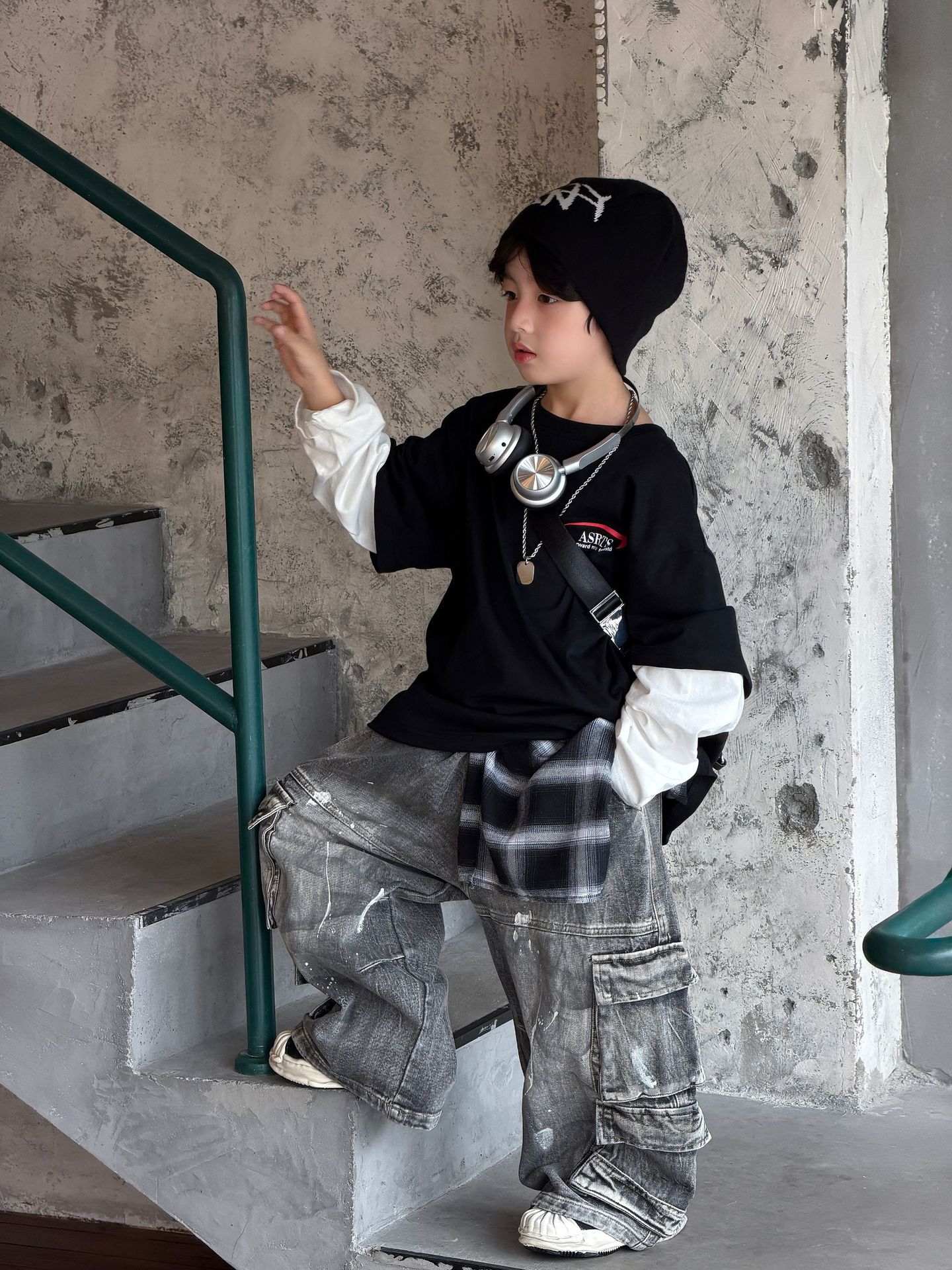 男の子服152〜160まとめ売り 90-160】長袖Tシャツ 男の子 カジュアル 着回しやすい レイヤード風